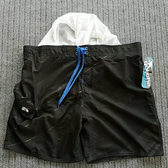 New Men GOTCHA swim trunks shorts sz XXL mesh lining - Picture 2 of 5
